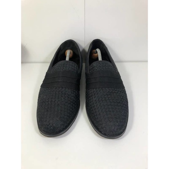 Saks Fifth Avenue Basket Weave Black Leather Slip On Loafer Men\'s US 12 M main image 5